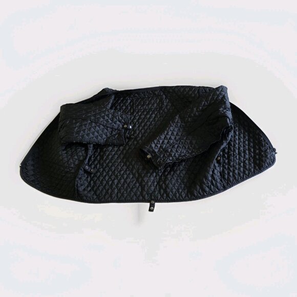 Vtg Harley Davidson Racing Jacket Mens L Black Quilted Detach Lining Pockets Zip - Picture 9 of 16